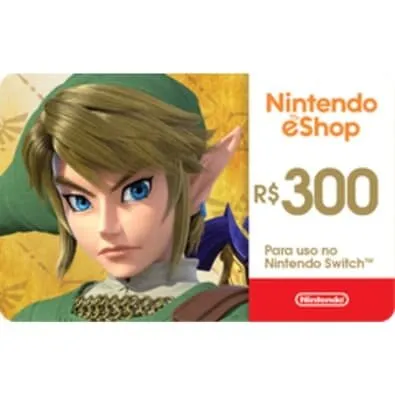 Gift Card Nintendo eShop R$300 - Cartão Presente Digital