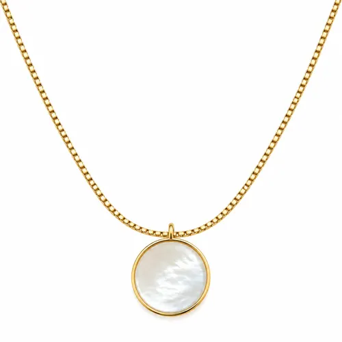 Colar 45+2cm Veneziana com MadrePérola em Ouro 18K