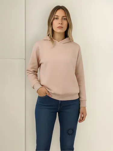 Moletom Feminino Canguru Duo Color Caqui e Ferrugem