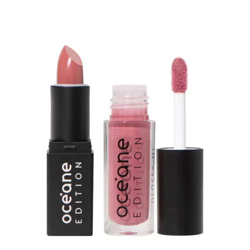 Kit Océane Edition Mini Lipstick Sienna Nude e Glossy Me Rose (2 Produtos)