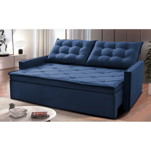 Sofá sem Caixa Retrátil e Reclinável Studio Cama inBox Velusoft