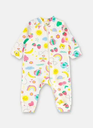 Macacão Bebê Menina em Suedine com Zíper Frontal Multicolor