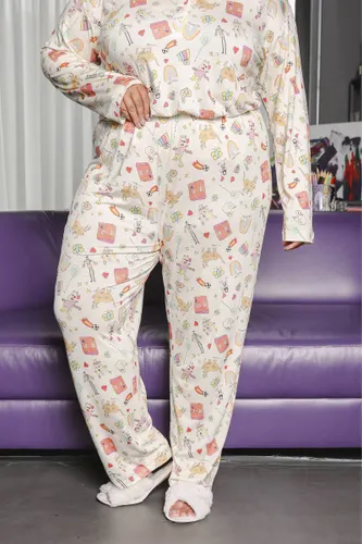 Calça Pijama Reta Feminina Estampa Pequenos Artistas