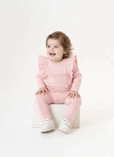 Conjunto para Bebê Menina em Molecotton (Rosa Claro) Guloseima
