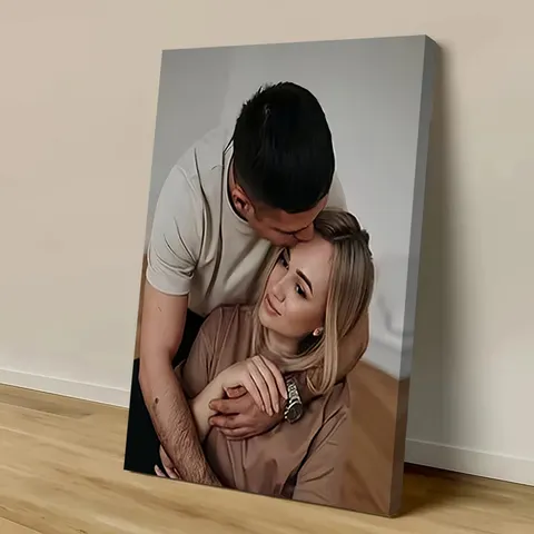 Pintura em Tela Personalizada a Partir das Suas Fotos, Decoração de Arte de Parede para Casamento, Aniversário, Animais de Estimação, Família, Paisagens