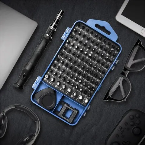 115 em 1 conjunto de chave de fenda de precisão profissional torx magnético hex bits kit de ferramentas de reparo para iphone xiaomi mac pc óculos relógio