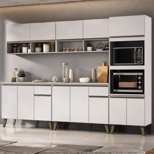 Armário de Cozinha Completa Atlanta Total Carraro Branca