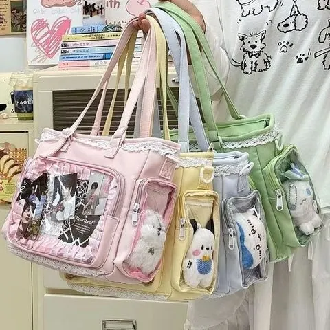 Ballet menina grande apetite itabag japonês bidimensional ombro único crossbody saco presente para amigos bolsa feminina