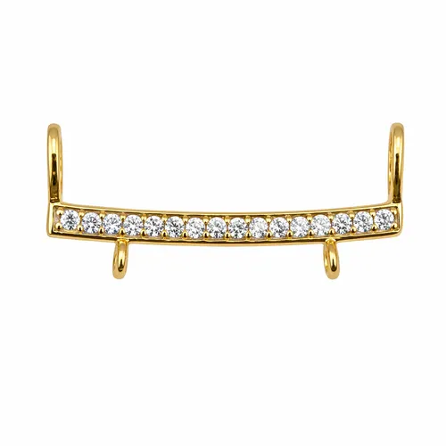 Pingente Canga 2 cm com Zircônia em Ouro 18K