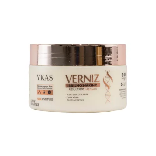 Máscara Ykas Verniz Brilho Máximo 250 g