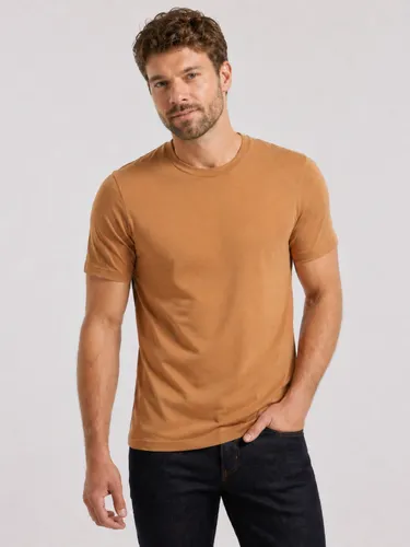 Camiseta Masculina Algodão Básica Caramelo