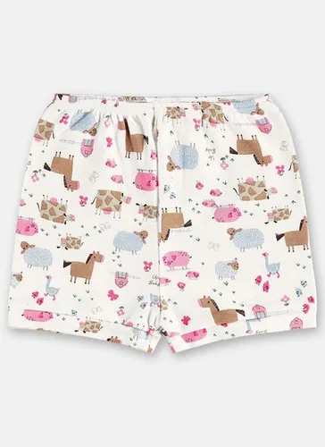 Short em Suedine Essentials para Bebê Menina (Off White) Up Baby