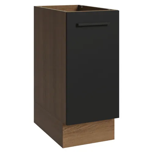 Balcão Madesa Agata 35 x 60 cm 1 Porta (Sem Tampo) Rustic/Preto