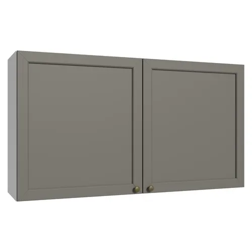 Armário Aéreo 120 cm 2 Portas Branco/Cinza Vik Madesa