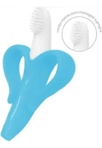 Massageador de Gengiva Banana Azul Buba