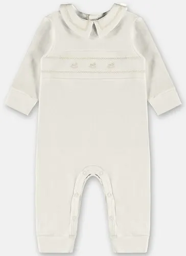 Macacão Unissex Bebê em Suedine Pima Off White