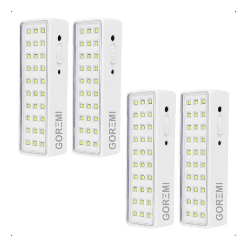 4 Luminária Emergência Lâmpada 30 Leds Recarregável Bivolt Branco-frio