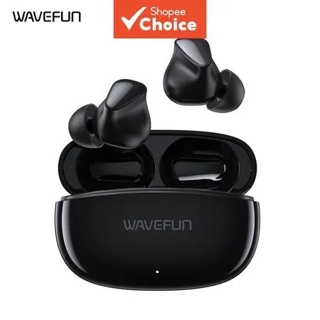 Fone de Ouvido Wavefun Rock sem Fio Bluetooth com Cancelamento de Ruído, Controle Touch, Microfone, Carregamento Rápido