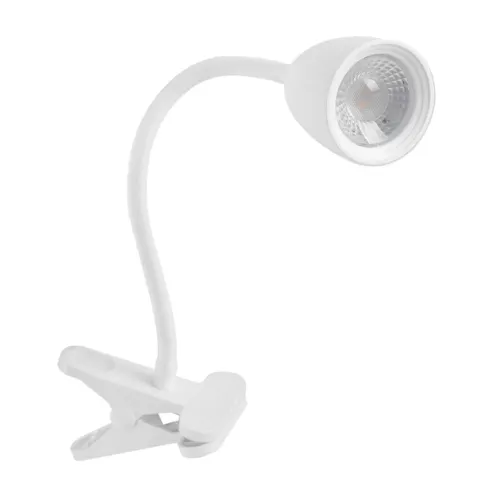 Luminária de Mesa Led Abs com Garra 4w 3000k Focus - BRANCO
