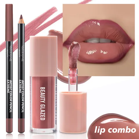 2 unidades/conjunto de maquiagem labial com textura de veludo, efeito fosco, cores vermelhas, marrons, cria um maquiagem labial hidratante e natural