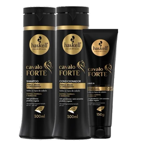 Kit Haskell Cavalo Forte Duo 300ml e Leave In 150ml