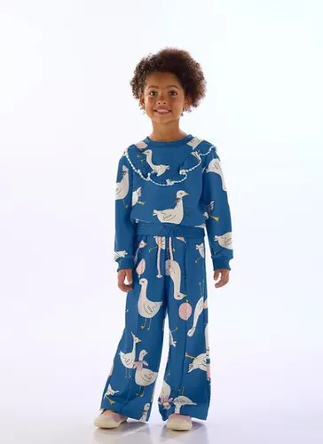 Conjunto Infantil Duquesa com Blusão e Calça Azul Marinho Três e Já