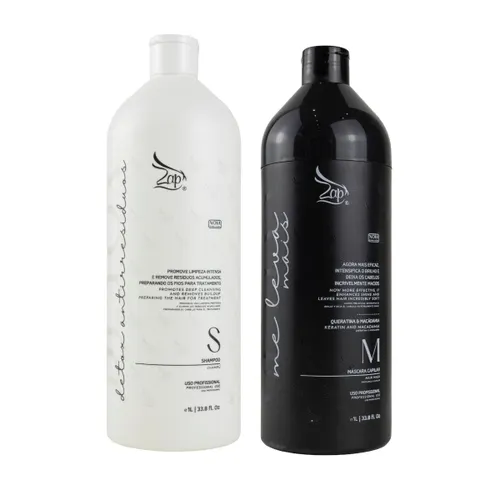 Progressiva Zap Detox Antirresíduos Me Leva Shampoo e Máscara 2 x 1 Litro