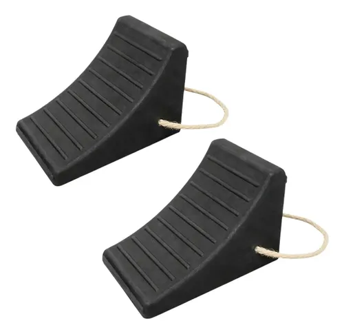 Calço de Roda Nbr 9735 Borracha Preto 22x16cm Kit 2 Unid