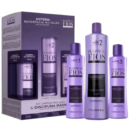 Progressiva Cadiveu Plástica dos Fios Selagem Térmica Escova Inteligente (2 x 300 ml+1 Litro)