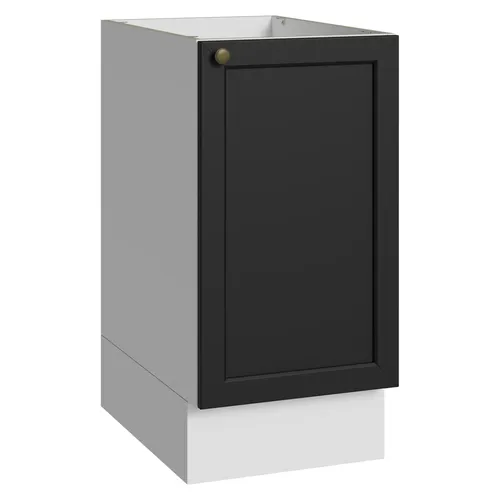 Balcão de Cozinha 40 cm 1 Porta (Sem Tampo) Branco/Preto Vik Madesa