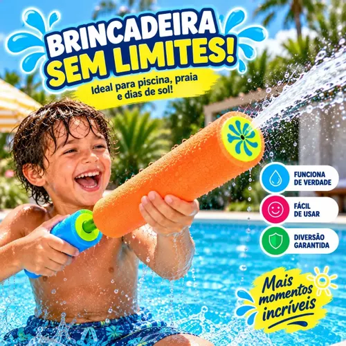 Lança Água Flutuante para Piscina, Praia e Verão – 35cm, Colorido