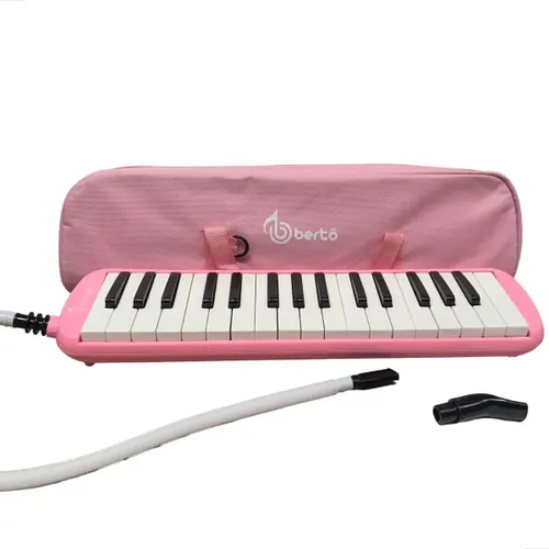 Escaleta Rosa 32 Teclas com Bag + Bocal + Tubo de Sopro Rosa