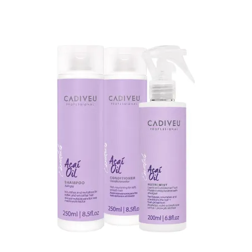 Kit Cadiveu Professional Essentials Açaí Oil - Renovação dos Fios (3 Produtos)