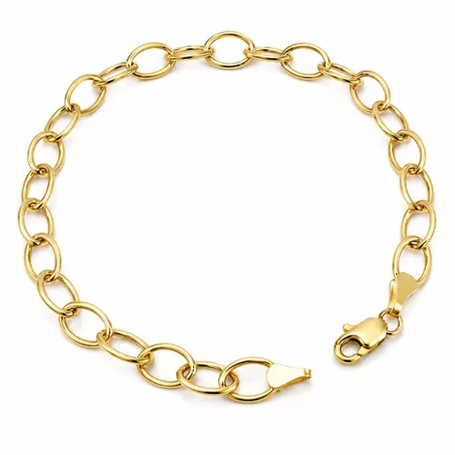 Pulseira de Elos 21 cm em Ouro 18K
