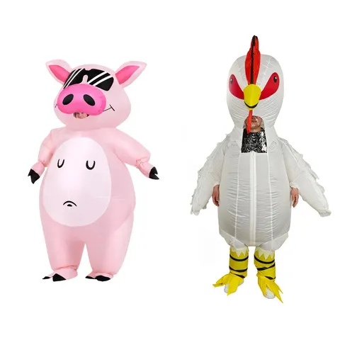 Fantasia Inflável de Porquinho de Desenho Animado, Traje Rosa de Anime para Carnaval, Purim, Halloween, Fantasias de Cosplay para Homens e Mulheres, Presentes para Festas