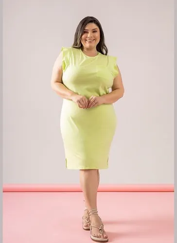 Vestido Básico em Meia Malha (Verde) Just Basic