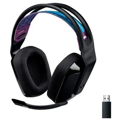 Headset sem Fio Logitech G G535 LightSpeed, Drivers 40mm, USB, Preto - 981-000971