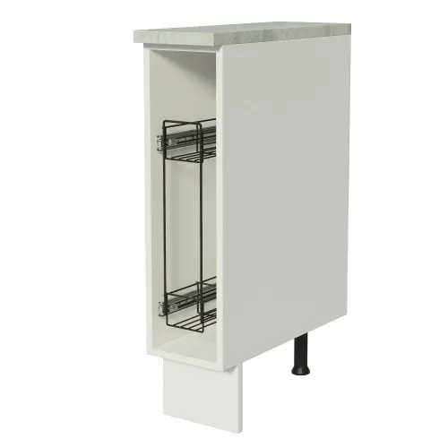 Balcão Porta-Temperos 20 cm (Com Tampo) para Cozinhas Branco Madesa