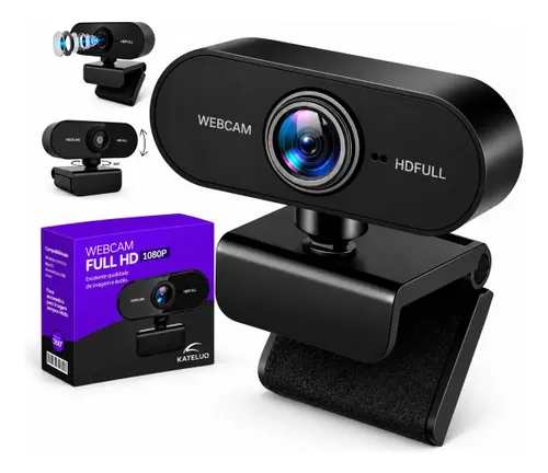Webcam Camera Full Hd Zoom 1080p Plug and Play Videoconferencia Streamcam Web Cam Entrada Usb 2.0 com Microfone Pc Notebook Kateluo