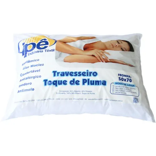 Travesseiro Ipê Toque de Pluma Fibra Siliconizada 50 x 70cm