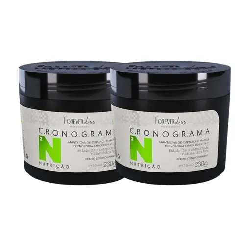 Kit Forever Liss Cronograma Nutricao 2 Máscara 230 g