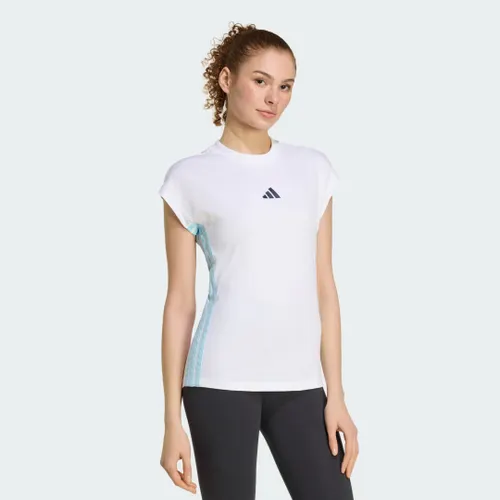 Camiseta Malha Simples Essentials Três Listras Mulher adidas