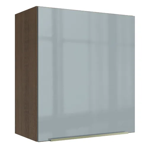Armário Aéreo Madesa Lux 60 cm 1 Porta Rustic/Cinza