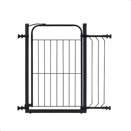 Portão Segurança Pet Útil Aramado Preto 80x74-84cm para Crianças e Cães