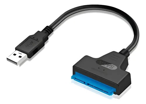 Cabo Adaptador Sata Usb para Hd e Ssd 2.5 Cor Preto Easy Top