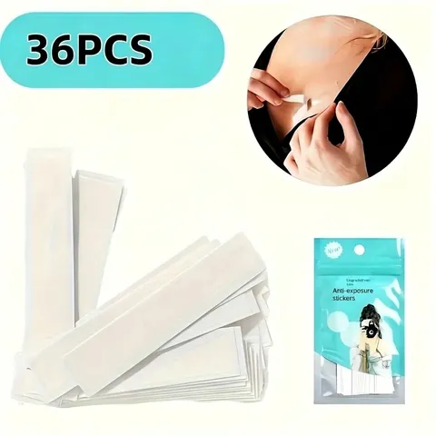 36 Unidades de Fita Adesiva Dupla Face Invisível para Roupas, Vestidos e Alças de Sutiã, Antiderrapante, Segura para a Pele, Tira Adesiva Secreta 1.2/1.8cmx8.5cm