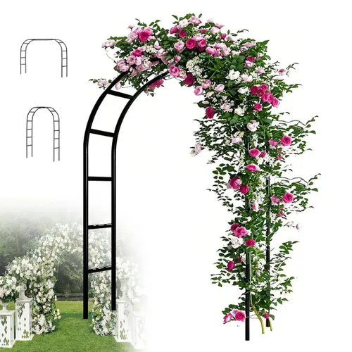Suporte Arco Ferro Decoração Casamento Jardim Externo Plant Romano Desmontavel 240*140cm Trepadeira para Estante para Plantas Uvas Arco Festa Pérgola