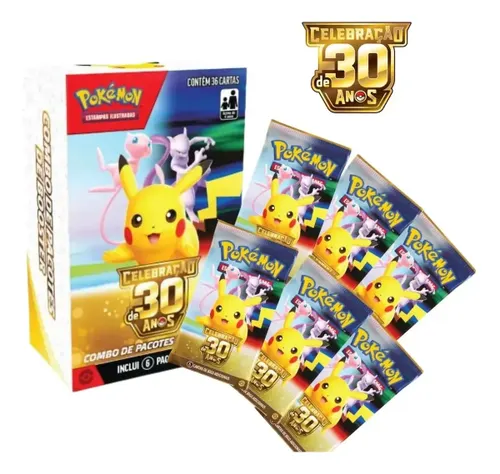 Combo de Booster Pokémon - Celebração 30 Anos Copag Português