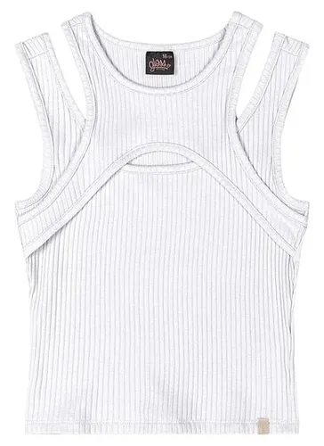 Regata Juvenil em Ribana Canelada (Branco) Gloss