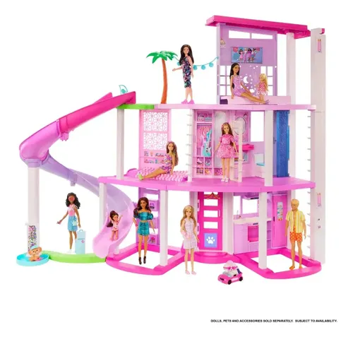 Casa dos Sonhos da Barbie conjunto de brinquedos com Piscina e Acessórios com 2 Andares para Crianças a Partir de 3 Anos Casa da Barbie